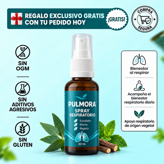 PULMORA | Spray limpiador Despeja tus vías respiratorias en 2-4 semanas